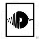 Quadro de Parede Decoração Musica Disco de Vinil 50x40cm