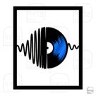 Quadro de Parede Decoração Musica Disco de Vinil 60x50cm