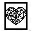 Quadro de Parede Decorativo Amor Coração Mdf 6mm 40x33cm