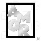 Quadro de Parede Decorativo Amor Letras Mdf 6mm 40x33cm