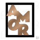 Quadro de Parede Decorativo Amor Letras Mdf 6mm 60x50cm Quadro de Parede Decorativo Amor Letras Mdf 6mm 60x50cm