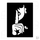 Quadro de Parede Decorativo Homem Silencio Mdf 6mm 40x30cm