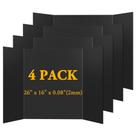 Quadro de pôster AKONEGE Trifold 4 peças médio 66x41 cm preto