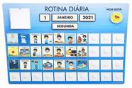 Quadro de Rotina Diária com Calendário - Masculino ou Feminino - 36 x 61 cm