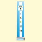 Quadro de Rotina Diária Vertical com Porta Fichas - Masculino ou Feminino - 90x20 cm