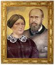 Quadro De São Luiz E Santa Zélia, Mod.02, 30x25cm. Angelus