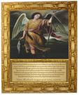 Quadro De São Rafael com oração, Mod. 01, 30x25cm. Angelus