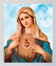 Quadro de Tecido Imaculado Coração de Maria com Moldura 73x54 cm Quadro de Tecido Imaculado Coração de Maria com Moldura 73x54 cm