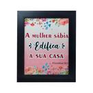 Quadro Decor a Mulher Sábia com Moldura e Vidro Mdf Adesivado