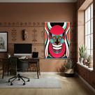 Quadro Decor Arte Marungo Folia De Reis 70x50cm Mold Preta