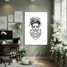 Quadro Decor Jardim De Frida 70x50cm Mold Branca