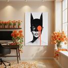 Quadro Decor Lágrima Neon Laranja 70x50cm Mold Preta
