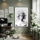 Quadro Decor Medusa Bubblegum 70x50cm Mold Preta