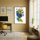 Quadro Decor Primavera Interior 70x50cm Mold Preta