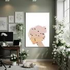 Quadro Decor Revoada Interna 70x50cm Mold Preta