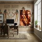 Quadro Decor União Cleópatra Afrodite 70x50cm Mold Branca