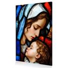 Quadro Decoração Arte Vitral Maria Menino Jesus Canvas 60x40