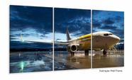 Quadro Decoração Avião 3 Peças 120x60 em tecido Quadro Decoração Avião 3 Peças 120x60 em tecido