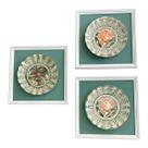 Quadro Decoraçao Classico Sala Passaro Moldura Prato Kit 3