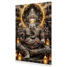 Quadro Decoração Deus Ganesha Hindu Símbolo Om Canvas 60x40
