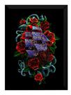 Quadro Decoração Estúdio Tatuagem Arte Barco Rosas