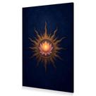 Quadro Decoração Flor Lótus Rosa Mandala Dourada Canva 60x40