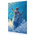 Quadro Decoração Iemanjá Orixá Umbanda Candomblé Canva 60x40
