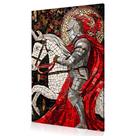 Quadro Decoração Mosaico São Jorge Santo Tela Canvas 60x40 Quadro Decoração Mosaico São Jorge Santo Tela Canvas 60x40
