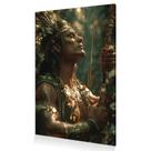 Quadro Decoração Oxóssi Orixá Caça Força Umbanda Canva 60x40