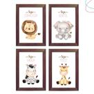 Quadro decoração quarto menina safari baby lacinho rosa Quadro decoração quarto menina safari baby lacinho rosa