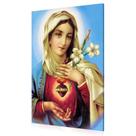 Quadro Decoração Sagrado Coração Maria Canvas Premium 60x40