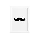 Quadro Decorativa Namorados - Bigode Moldura Branca 22x32cm