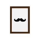 Quadro Decorativa Namorados - Bigode Moldura Marrom 33x43cm