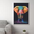 Quadro decorativo 1 tela elefante
