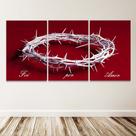 Quadro Decorativo 120x60 Foi Por Amor Coroa Espinho