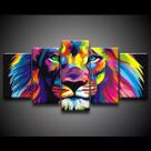 Quadro Decorativo 129x63 Sala Escritório Kit Leão De Judá 1 Quadro Decorativo 129x63 Sala Escritório Kit Leão De Judá 1