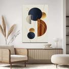 Quadro Decorativo 130x90 Para Sala Quarto Hall Abstrato Geomêtrico Marrom