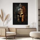 Quadro Decorativo 130x90 Para Sala Quarto Hall Folhas Douradas Bege