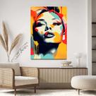 Quadro Decorativo 130x90 Para Sala Quarto Hall Mulher Pop Art Collor
