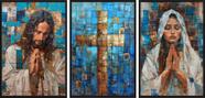 Quadro Decorativo 3 peças 60 x 40 Santa Trindade Quadro Decorativo 3 peças 60 x 40 Santa Trindade