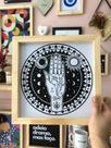 Quadro decorativo 30 X 40 Mao
