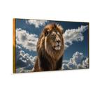 Quadro Decorativo 40x60 Poesias do Alto Leão Céu Azul Harmonia e Beleza para Transformar Seu Ambiente