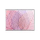 Quadro decorativo 40x60cm canvas folhas textura veias rosa lilas flnt089