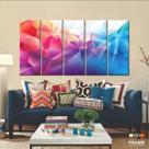 Quadro Decorativo 5 peças Geometrico Formas 140x65 1