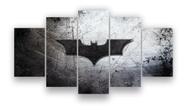 quadro decorativo 5 telas Batman Morcego"