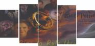 quadro decorativo 5 telas Harry Potter 7 Anel Do Poder" quadro decorativo 5 telas Harry Potter 7 Anel Do Poder"
