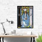 Quadro Decorativo A Suma Sacerdotisa do Tarô com Moldura E Acetato Tamanho A3