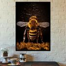 Quadro Decorativo Abelha com Moldura E Acetato Tamanho A3