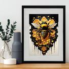 Quadro Decorativo Abelha Rainha 60x48cm