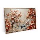 Quadro Decorativo Abstrato 3d Arvores Artística Mar Sala - Bimper Quadros